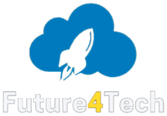 Logo de tecnologia em nuvens